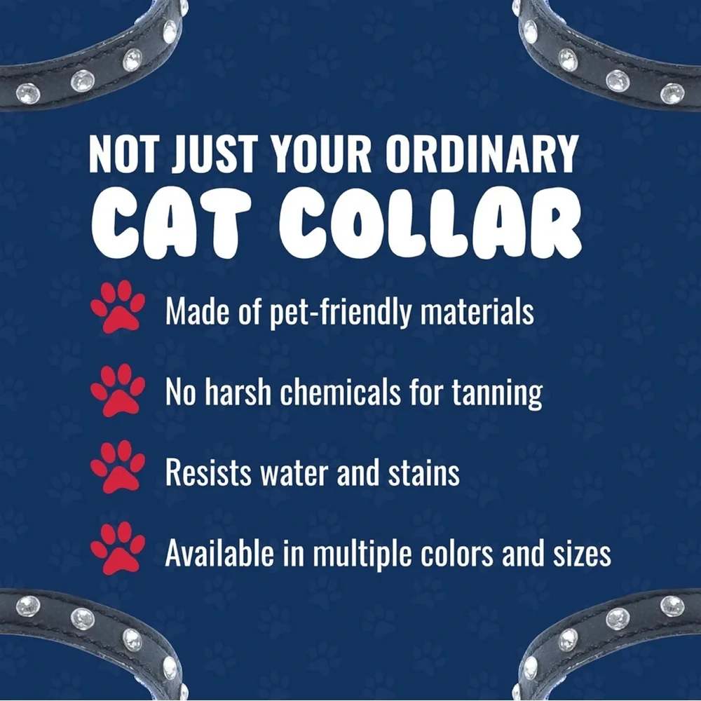 TWO Angel Pet Cat CollarS w/ Rhinestones Bling 12” Adjustable Comfortable NWT